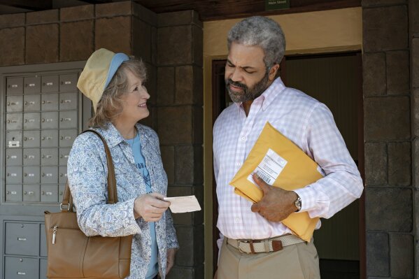 FILE - This image released by Netflix shows Meryl Streep, left, and Jeffrey Wright in a scene from "The Laundromat." Netflix has released “The Laundromat,” a movie based on the so-called Panama Papers, despite an attempt by two lawyers to stop the streaming premiere. (Claudette Barius/Netflix via AP, File)