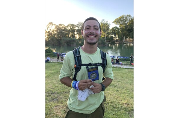 In this undated photo provided by Ruby Chen on Monday, Nov. 6, 2023, Itay Chen poses for a photo. Itay, a 19-year-old Israeli-American, was captured on Oct. 7 while on military duty. (Ruby Chen via AP)