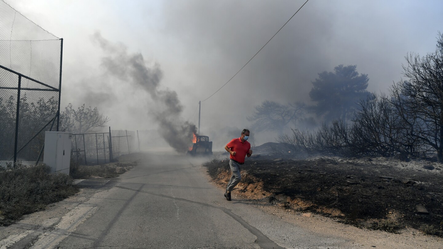 Greece on high alert as ‘extremely dangerous’ wildfires rage out of control on Athens outskirts