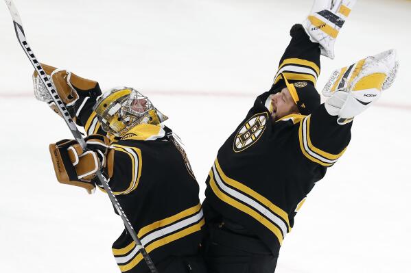Nick Foligno of the Boston Bruins celebrating his 1000 NHL game was