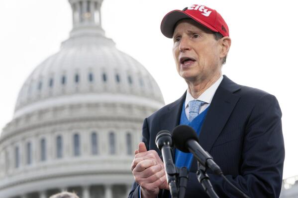 Sen. Ron Wyden, D-Ore., speaks during a news conference, Dec. 15, 2021, on Capitol Hill in Washington. Both Democratic and Republican lawmakers called Thursday, March 17, 2022 for restoring the charitable deduction for donors who don’t itemize their taxes, a priority for nonprofits nationwide, but a key senator was noncommittal on the question of whether to support legislation designed to boost payout from foundations and donor-advised funds. “The charitable deduction is a lifeline, not a loophole,” said Sen. Wyden, a Democrat from Oregon, who said there would be bipartisan support for renewing and expanding the deduction. (AP Photo/Jacquelyn Martin)
