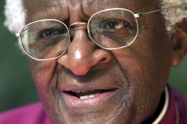 Anglican Archbishop Emeritus Desmond Tutu, speaks during an interview with the Associated Press in Pretoria, South Africa, March 21, 2003. When Tutu died Sunday, Dec. 26, 2021 at age 90, he was remembered as a Nobel laureate, a spiritual compass, a champion of the anti-apartheid struggle who turned to other global causes after Nelson Mandela, another moral heavyweight, became South Africa's first Black president. (AP Photo/Themba Hadebe, File)