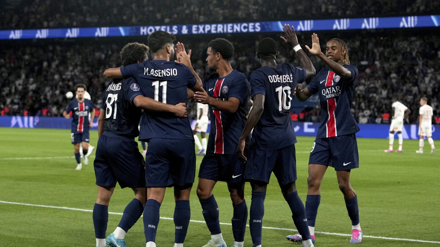 PSG beat Montpellier 6-0 and continue their impressive start without Mbappe