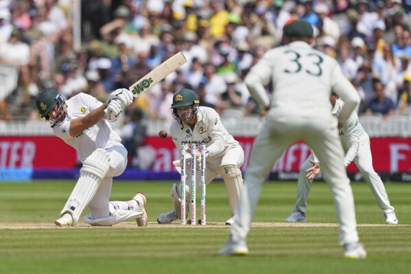 South Africa's Aiden Markram bats on day four of the World Test Championship final between South Africa and Australia at Lord's cricket ground in London, Saturday, June 14, 2025. (AP Photo/Kirsty Wigglesworth)