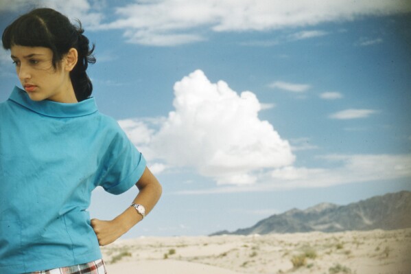 This image released by Magnolia Pictures shows Joan Baez in a scene from the documentary "Joan Baez: I Am a Noise." (Albert Baez/Magnolia Pictures via AP)