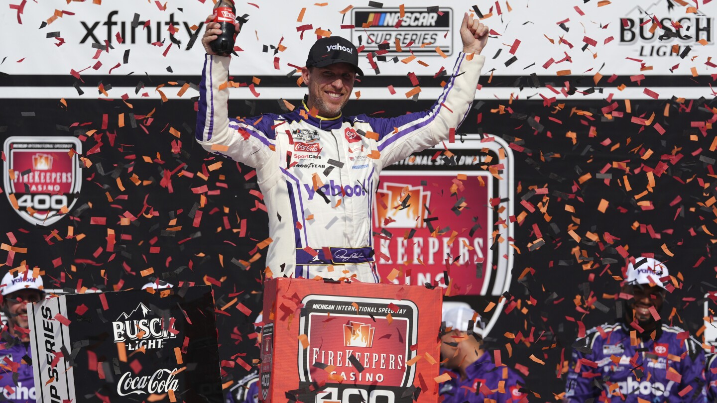 Denny Hamlin wins at Michigan for his 3rd NASCAR Cup Series victory of the season