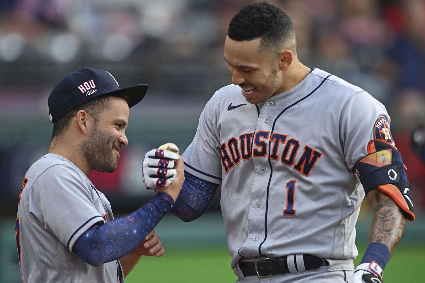 Carlos Correa avoids broken finger, injured list after hit by pitches - The  Boston Globe