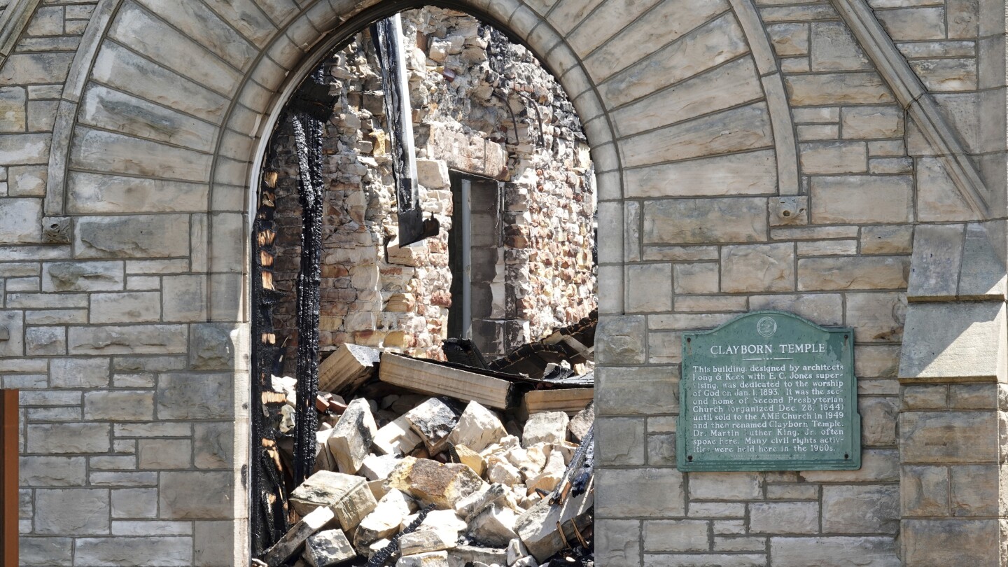 Foundations donate $1.5M to help restore historic Black church in Memphis gutted by arson