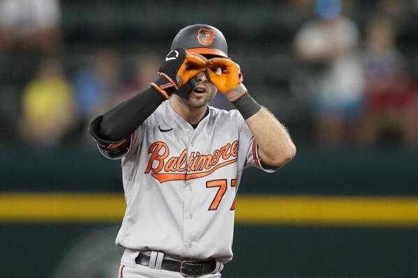 Orioles win 6-3 for 1st-ever season series sweep of Rangers
