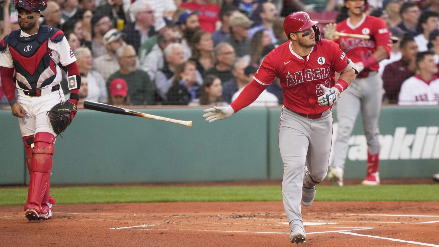 Trout has 3 hits, including a home run, and Adell has two homers, to lead Angels past Red Sox 7-6
