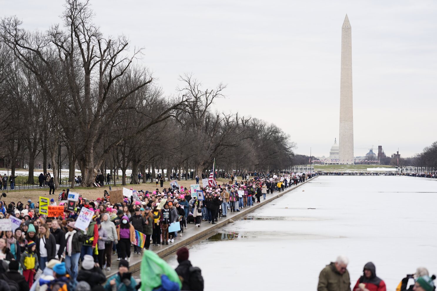 Thousands rally in Washington for march, before Trump takes office