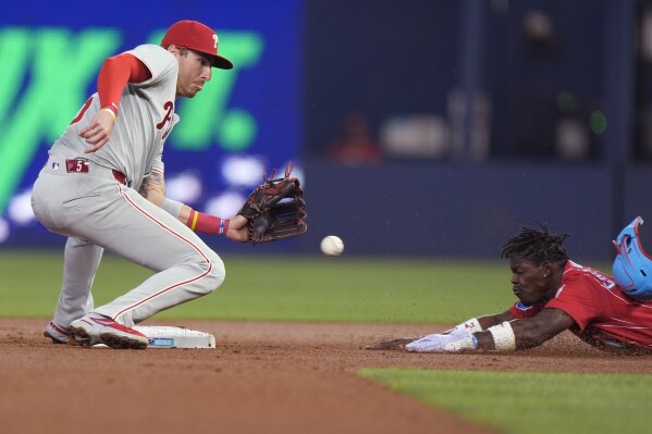 Bryson Stott's bases-clearing triple keys MLB-best Phillies' 8-3 win over  Marlins | AP News