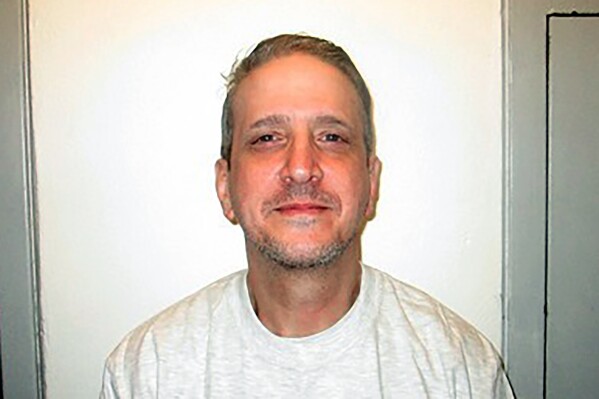 FILE - This photo provided by the Oklahoma Department of Corrections shows death row inmate Richard Glossip on Feb. 19, 2021. (Oklahoma Department of Corrections via AP, File)