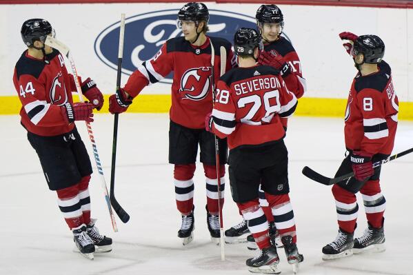 New Jersey Devils defenseman Will Butcher (8) during the first