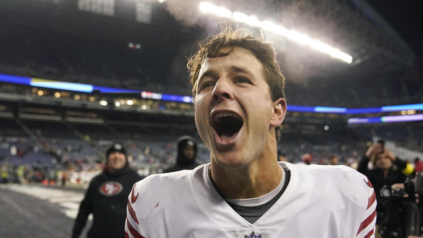 Brock Purdy: San Francisco 49ers clinch NFC West with win over Seattle  Seahawks as rookie quarterback impresses again