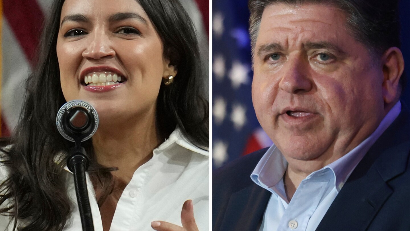 Pritzker and Ocasio-Cortez: A billionaire and a former bartender emerge as Trump resistance leaders