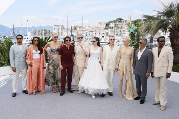 The cast and director of "Mission: Impossible – The Final Reckoning" (Photo by Joel C Ryan/Invision/AP)