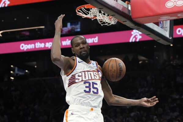 Kevin Durant scores season-high 41 points, Suns snap 3-game skid