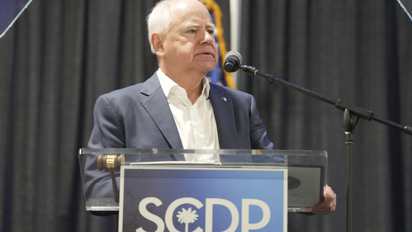 Minnesota Gov. Tim Walz, in South Carolina remarks, calls on Democrats 'to be a little meaner'