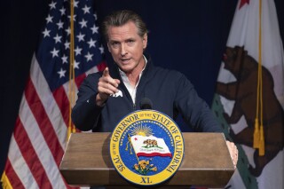 FILE - California Gov. Gavin Newsom speaks in Sacramento, Calif., Jan. 10, 2023. (AP Photo/José Luis Villegas, File)