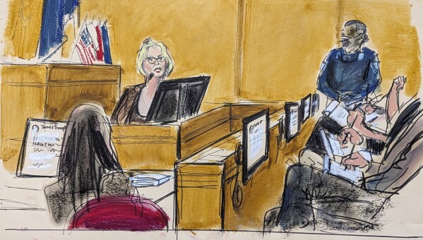 Jurors take notes as Stormy Daniels testifies in Manhattan criminal court, Tuesday, May 7, 2024, in New York. The testimony in Donald Trump's hush money trial is all wrapped up after more than four weeks and nearly two dozen witnesses, meaning the case heads into the pivotal final stretch of closing arguments, jury deliberations and possibly a verdict. The deliberations will proceed in secret, in a room reserved specifically for jurors and in an process that's intentionally opaque. (Elizabeth Williams via AP)