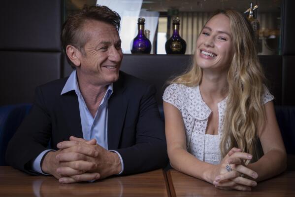 Sean Penn and Dylan Frances Penn poses for portrait photographs for the film 'Flag Day', at the 74th international film festival, Cannes, southern France, Saturday, July 10, 2021. (Photo by Vianney Le Caer/Invision/AP)