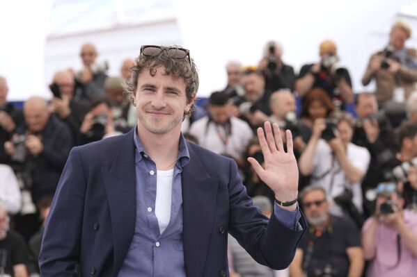 Paul Mescal poses for photographers at the photo call for the film 'The History of Sound' at the 78th international film festival, Cannes, southern France, Thursday, May 22, 2025. (AP Photo/Natacha Pisarenko)