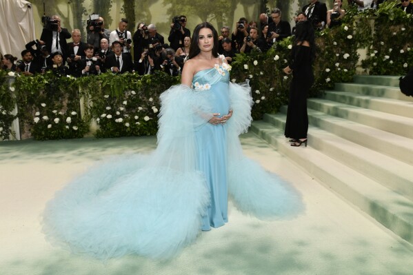 Lea Michele attends The Metropolitan Museum of Art's Costume Institute benefit gala celebrating the opening of the "Sleeping Beauties: Reawakening Fashion" exhibition on Monday, May 6, 2024, in New York. (Photo by Evan Agostini/Invision/AP)