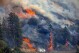 A vehicle drives past the spreading River Fire Thursday, July 25, 2024, near Myrtle, Idaho, before U.S. Highway 12 was closed. Lightning strikes have sparked fast-moving wildfires in Idaho, prompting the evacuation of multiple communities. (August Frank/Lewiston Tribune via ĢӰԺ)