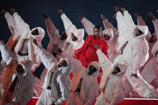 Review: Rihanna shines in singular Super Bowl halftime show