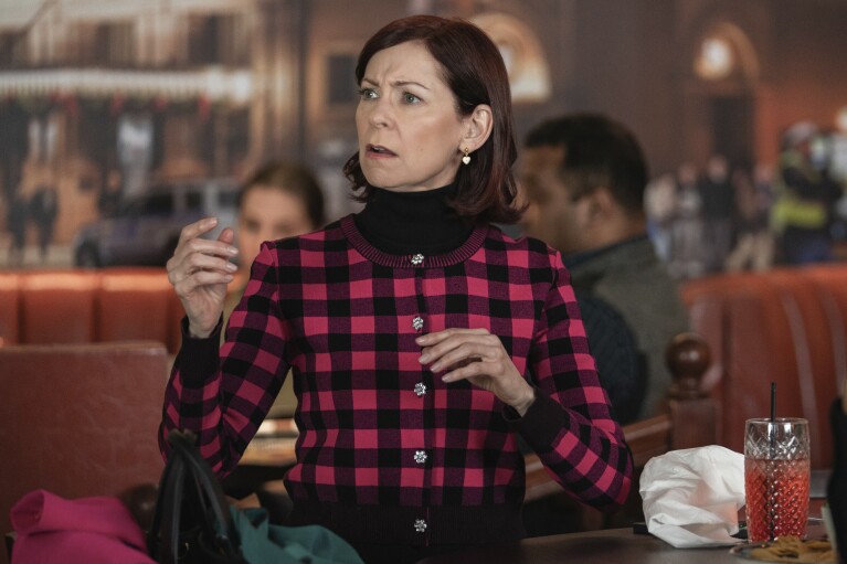 This image released by CBS shows Carrie Preston as Elsbeth Tascioni in a scene from "Elsbeth." (Michael Parmelee/CBS via AP)
