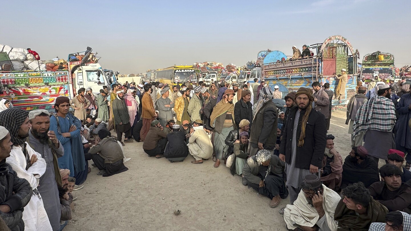 Dozens of Afghans who were illegally in Pakistan are detained and deported in nationwide sweeps