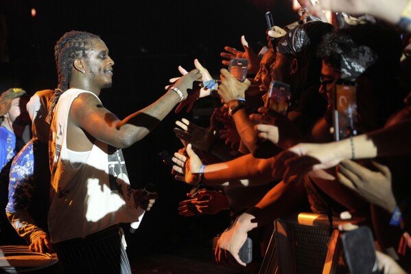Young Thug performs during the Summer Smash Music Festival on Sunday, June 22, 2025, in Bridgeview, Ill. (Photo by Rob Grabowski/Invision/AP)