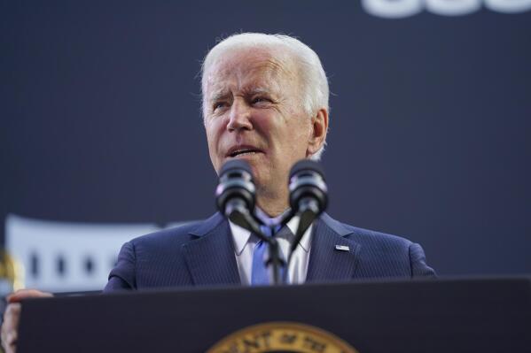 President Joe Biden speaks at the dedication of the Dodd Center for Human Rights at the University of Connecticut, Friday, Oct. 15, 2021, in Storrs, Conn. (AP Photo/Evan Vucci)