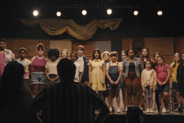This image released by Searchlight Pictures shows a scene from "Theater Camp." (Searchlight Pictures via AP)