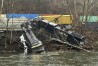 This photo provided by Nancy Run Fire Company shows a train derailment along a riverbank in Saucon Township, Pa., on Saturday, March 2, 2024. Authorities said it was unclear how many cars were involved but no injuries or hazardous materials were reported. (Nancy Run Fire Company via 麻豆传媒app)