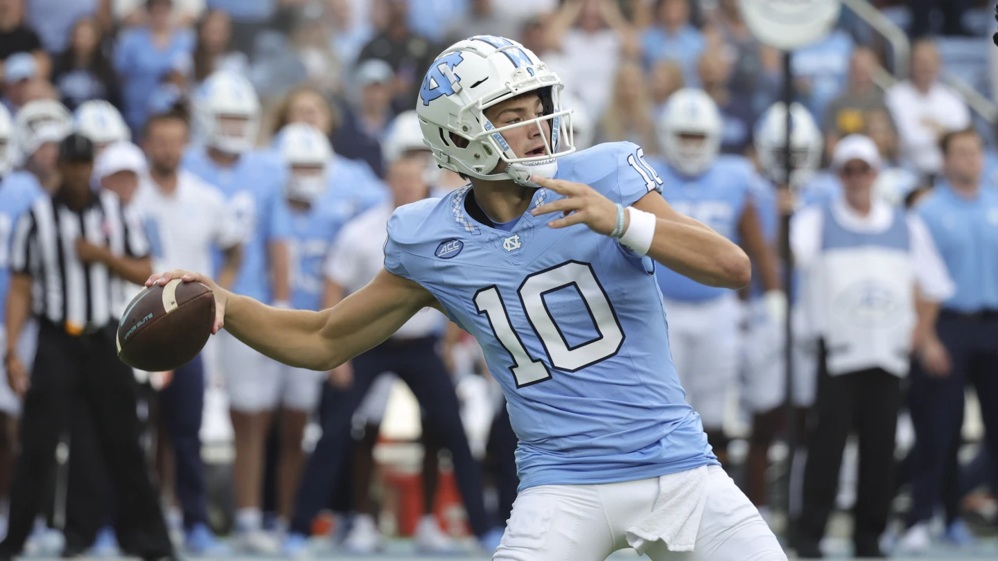 No. 17 UNC Football edges Appalachian State 40-34 in two overtimes
