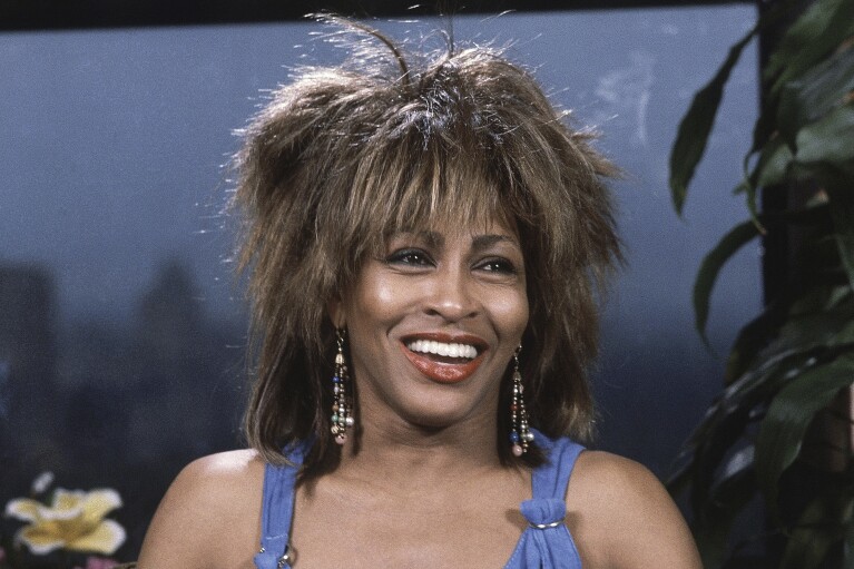 FILE - Tina Turner is shown during an interview for NBC'TV "Friday Nite Videos" at the Essex House Hotel in New York on Sept. 14, 1984. Turner, died May 24, 2023. (AP Phot/Richard Drew)