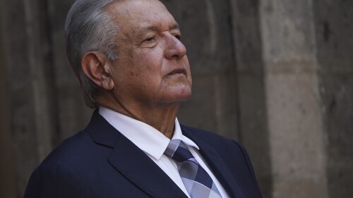 FILE - Mexican President Andres Lopez Obrador attends a ceremony at the National Palace, in Mexico City, Sept. 20, 2022. Mexico’s Supreme Court on Thursday, June 22, 2023, overturned another set of electoral law changes favored by Lopez Obrador. (AP Photo/Marco Ugarte, File)