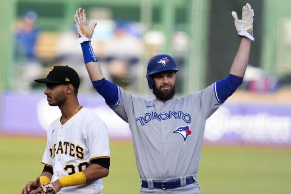 Belt hits 2 of Blue Jays' 5 home runs off Hunter Greene in 10-3 rout of Reds