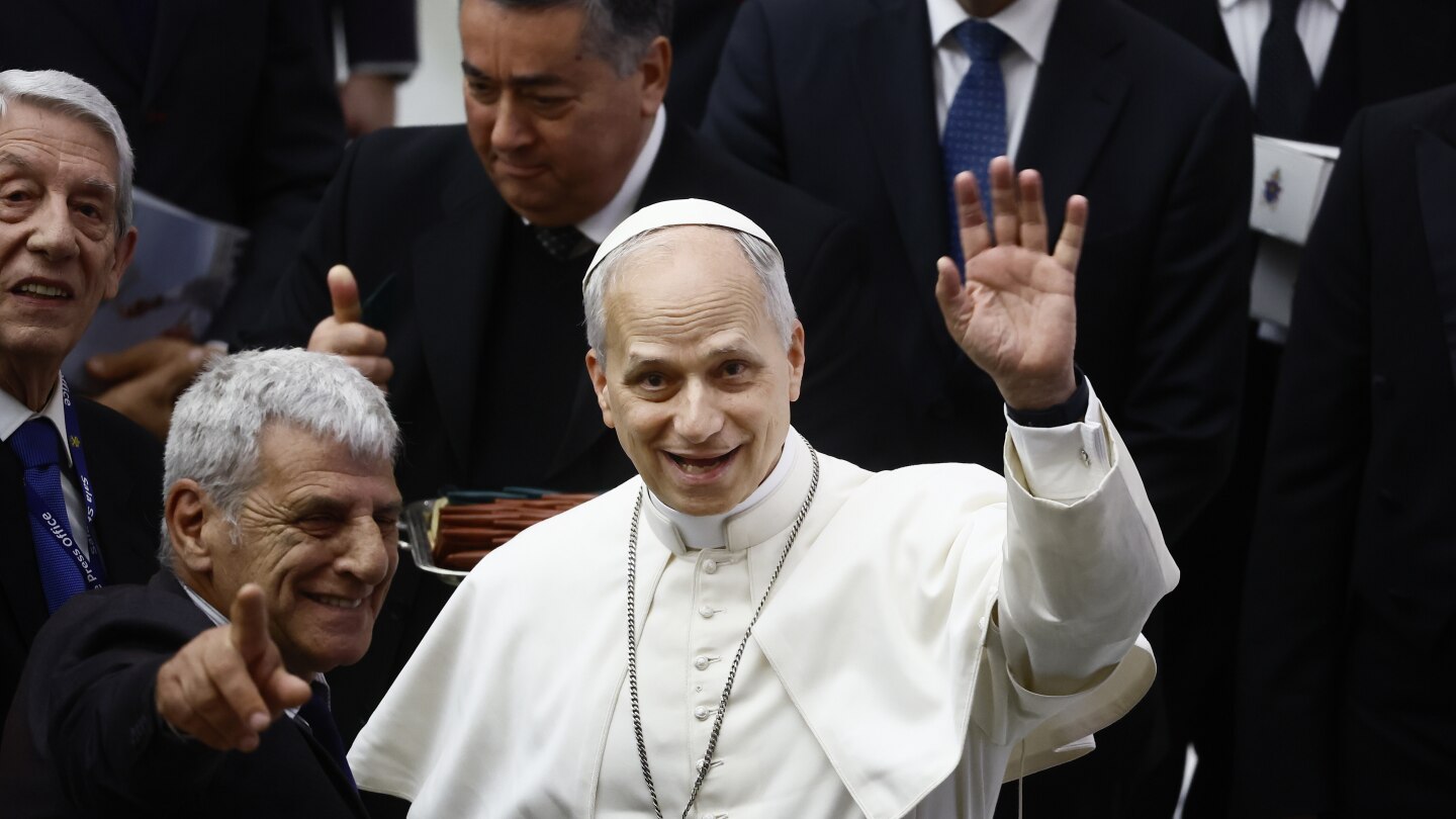 Pope Leo XIV visits the headquarters of his Augustinian order