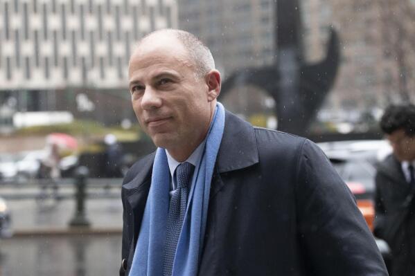 FILE - In this Dec. 17, 2019, file photo, attorney Michael Avenatti arrives at federal court in New York. Avenatti, the brash lawyer recently sentenced to 2 1/2 years in prison in a $25 million extortion case in New York, is expected to face a trial in California, Wednesday, July 21, 2021, on charges he embezzled millions from his clients. (AP Photo/Mark Lennihan, File)