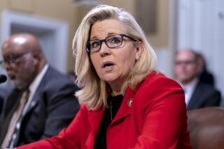 FILE - Vice Chair Liz Cheney, R-Wyo. at the Capitol in Washington, Monday, April 4, 2022. Cheney raised almost $3 million in campaign contributions over the first three months of the midterm election year, her campaign said Monday, April 11, 2022. (AP Photo/J. Scott Applewhite, File)