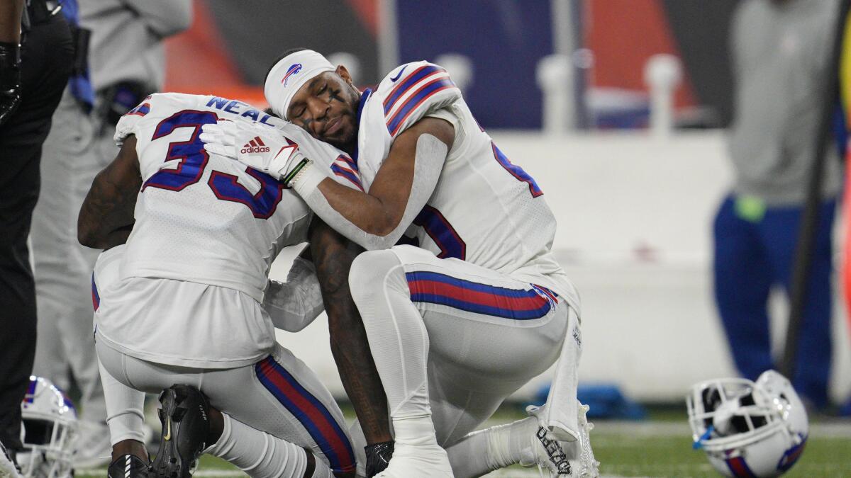 NFL suspends Monday Night Football after Buffalo Bills safety collapses,  team unsure if he's alive