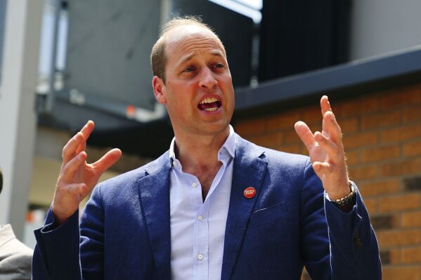 FILE - Britain's Prince William attends the opening of Centrepoint's Reuben House in London, June 13, 2023, a new development which forms a key part of the organisation's Independent Living Programme to combat youth homelessness in south London. Prince William is launching a five-year project to end long-term homelessness in the U.K., saying he wants to make sure that instances of people being left without accommodation are “rare, brief and unrepeated.” (Victoria Jones/Pool via AP, File)
