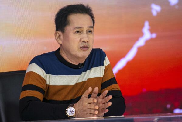 FILE - Apollo Carreon Quiboloy appears on his talk show on May 23, 2016, in Davao City, southern Philippines. Quiboloy, the leader of the Philippines-based Kingdom of Jesus Christ church, was charged with having sex with women and underage girls federal prosecutors announced Thursday, Nov. 17, 2021. (AP Photo.File)