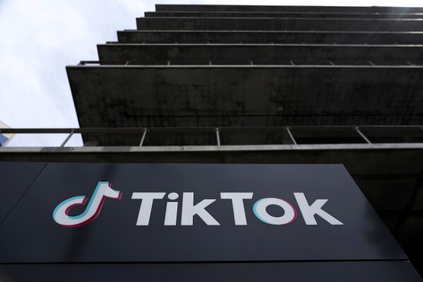 FILE - The TikTok Inc. building is seen in Culver City, Calif., on March 17, 2023. (AP Photo/Damian Dovarganes, File)