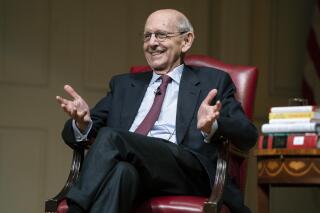 FILE - Then-Supreme Court Justice Stephen Breyer speaks during an event at the Library of Congress for the 2022 Supreme Court Fellows Program hosted by the Law Library of Congress, Feb. 17, 2022, in Washington. The Supreme Court doesn't appear to have found the person who leaked a draft of the court's major abortion decision earlier this year. In a television interview set to air on Sept. 25, 2022, Breyer says that to his knowledge the person's identity has not been determined. Breyer was speaking in an interview with CNN anchor Chris Wallace. (AP Photo/Evan Vucci, Pool, File)