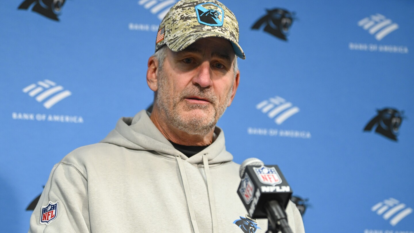 Panthers fire Frank Reich after 11 games and name Chris Tabor their interim head coach