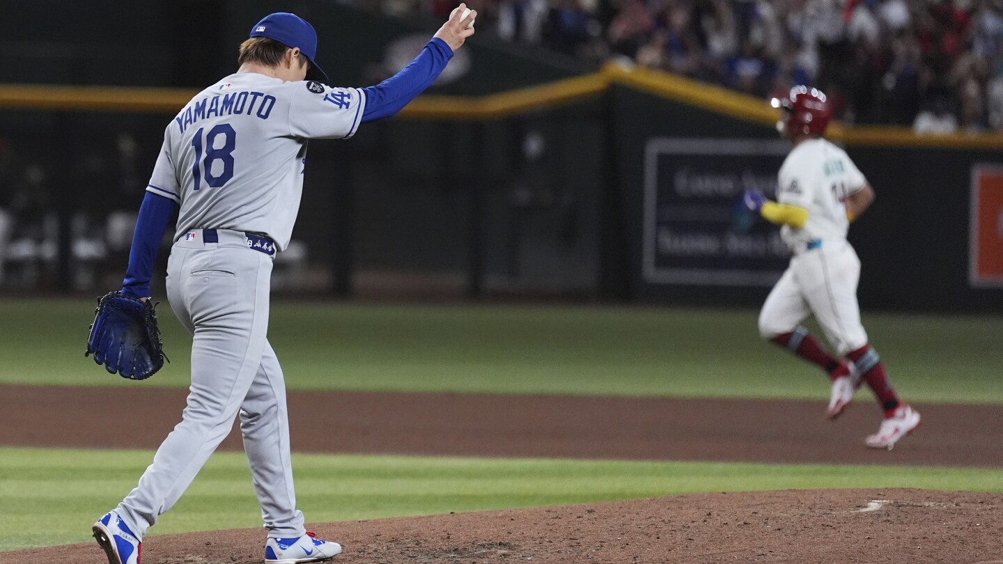 Moreno hits grand slam off Yamamoto, lifts Diamondbacks to 5-3 win over the Dodgers